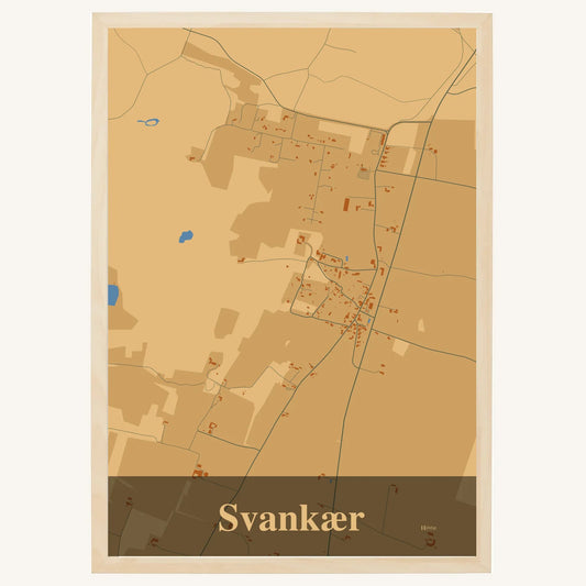 Svankær plakat – Firkantet 2026 – Lys pastel brun