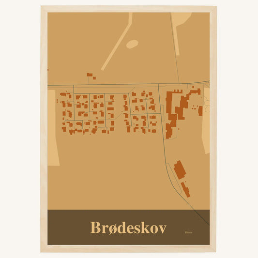 Brødeskov plakat – Firkantet 2026 – Lys pastel brun