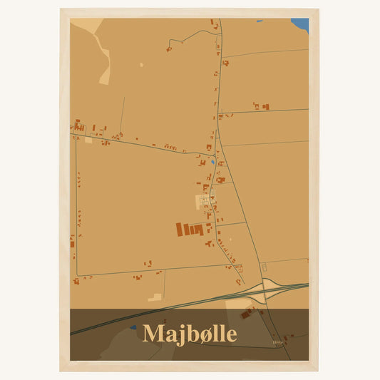 Majbølle plakat – Firkantet 2026 – Lys pastel brun