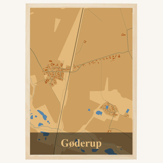 Gøderup plakat – Firkantet 2026 – Lys pastel brun