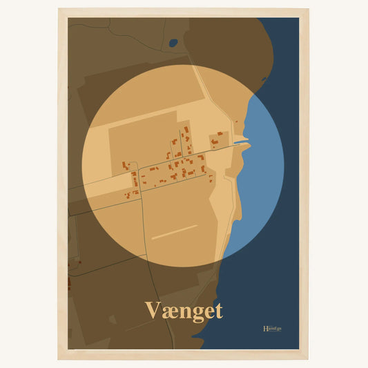 Vænget plakat – Centrum 2026 – Lys pastel brun