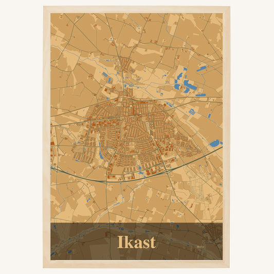 Ikast plakat – Firkantet 2026 – Lys pastel brun