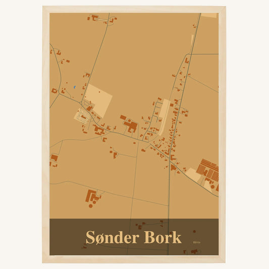 Sønder Bork plakat – Firkantet 2026 – Lys pastel brun