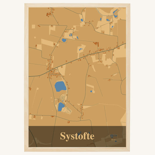 Systofte plakat – Firkantet 2026 – Lys pastel brun