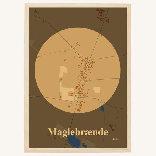 Maglebrænde plakat – Centrum 2026 – Lys pastel brun