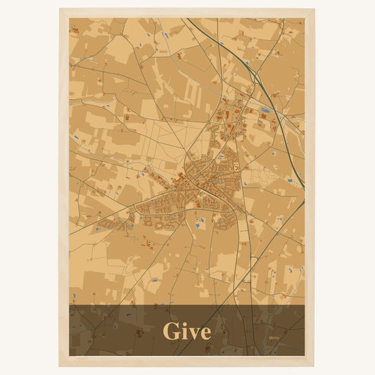 Give Plakat – Lys pastel brun