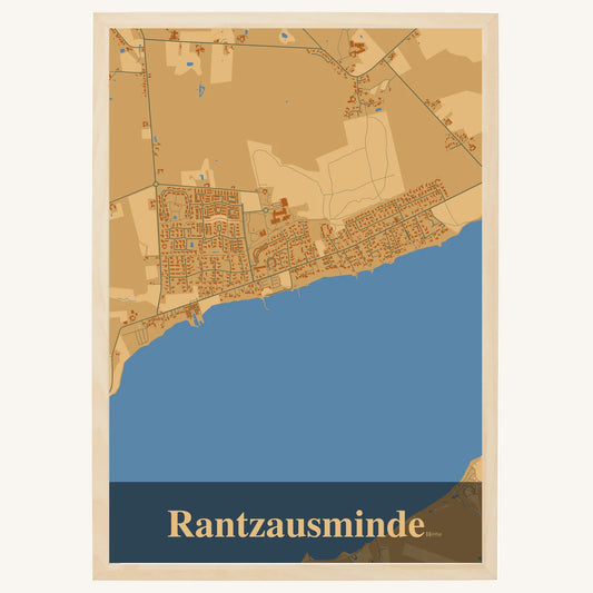 Rantzausminde Plakat – Lys pastel brun