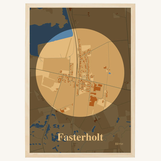 Fasterholt plakat – Centrum 2026 – Lys pastel brun