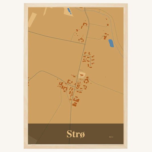 Strø plakat – Firkantet 2026 – Lys pastel brun