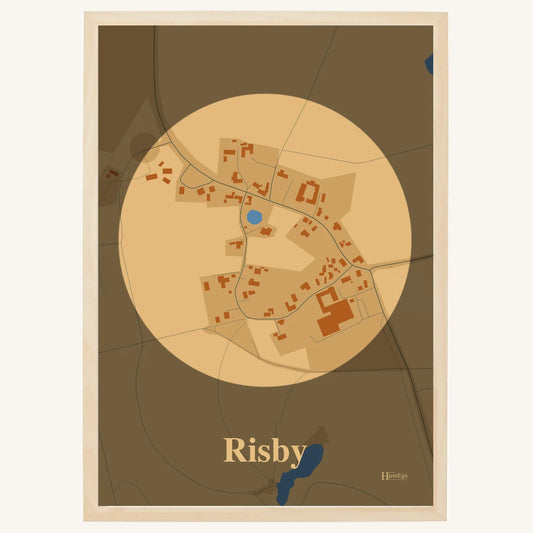 Risby plakat – Centrum 2026 – Lys pastel brun