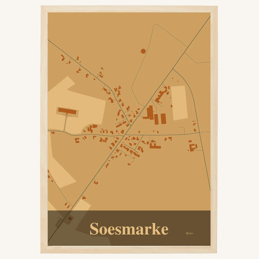 Soesmarke plakat – Firkantet 2026 – Lys pastel brun