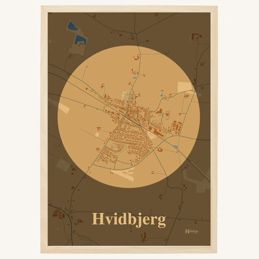 Hvidbjerg plakat – Centrum 2026 – Lys pastel brun