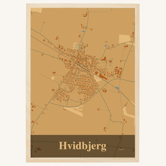 Hvidbjerg plakat – Firkantet 2026 – Lys pastel brun