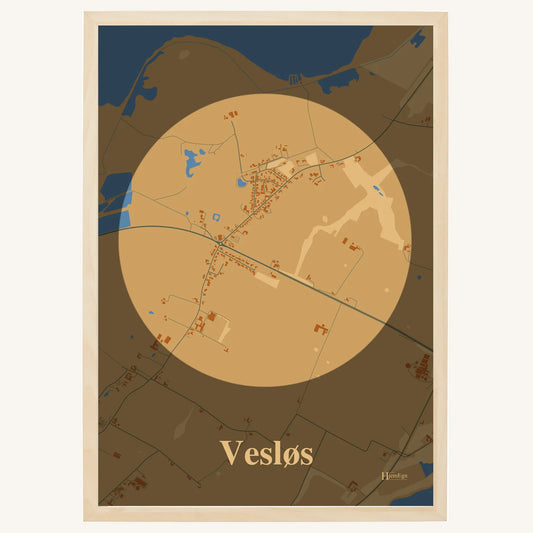 Vesløs plakat – Centrum 2026 – Lys pastel brun