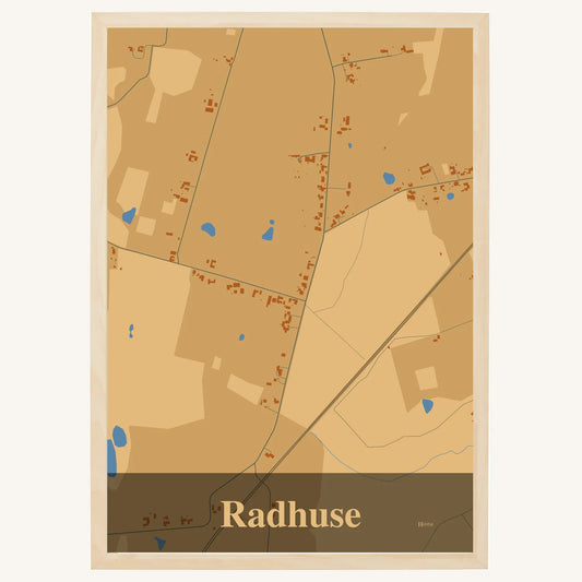 Radhuse plakat – Firkantet 2026 – Lys pastel brun