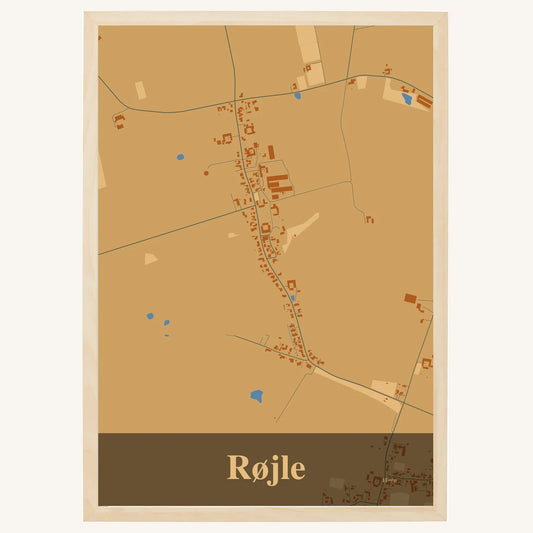 Røjle Plakat – Lys pastel brun