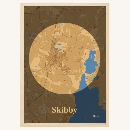 Skibby plakat – Centrum 2026 – Lys pastel brun