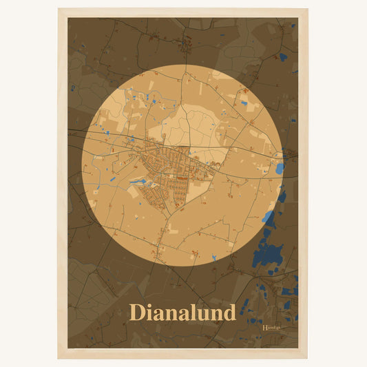 Dianalund Plakat – Lys pastel brun