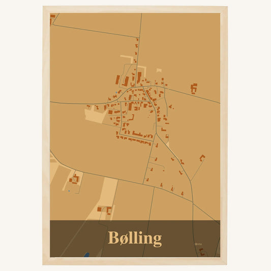 Bølling plakat – Firkantet 2026 – Lys pastel brun