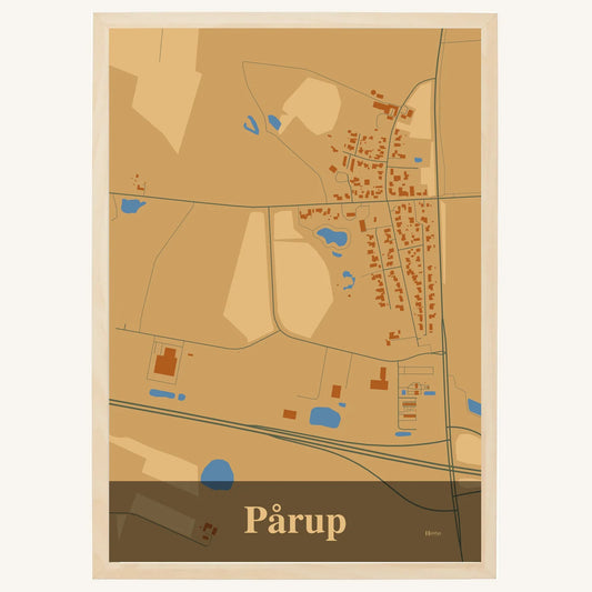 Pårup plakat – Firkantet 2026 – Lys pastel brun