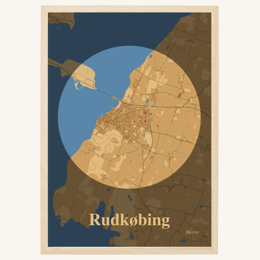 Rudkøbing plakat – Centrum 2026 – Lys pastel brun