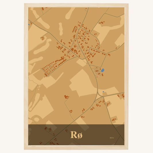 Rø plakat – Firkantet 2026 – Lys pastel brun