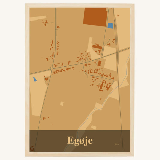 Egøje plakat – Firkantet 2026 – Lys pastel brun
