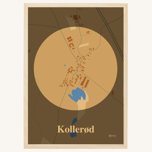 Kollerød plakat – Centrum 2026 – Lys pastel brun