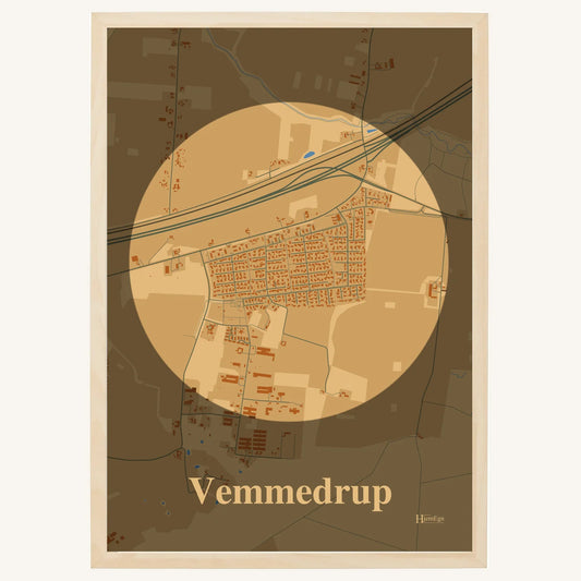 Vemmedrup Plakat – Lys pastel brun