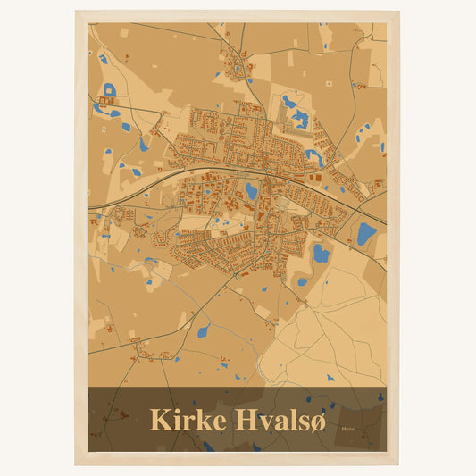 Kirke Hvalsø plakat – Firkantet 2026 – Lys pastel brun
