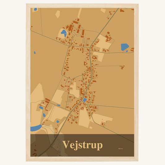 Vejstrup plakat – Firkantet 2026 – Lys pastel brun