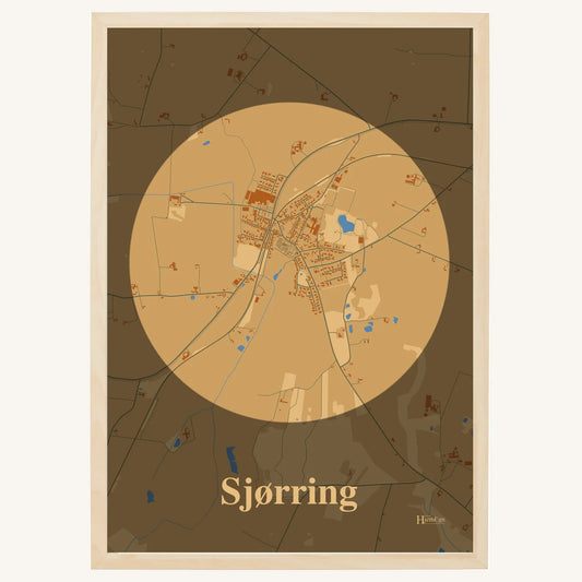 Sjørring plakat – Centrum 2026 – Lys pastel brun