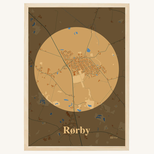 Rørby Plakat – Lys pastel brun