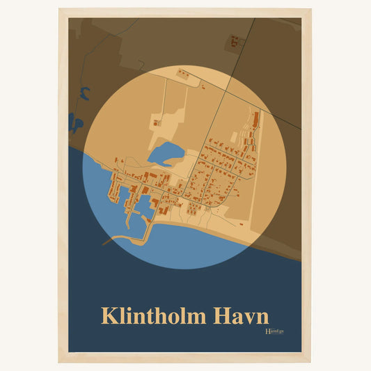 Klintholm Havn plakat – Centrum 2026 – Lys pastel brun