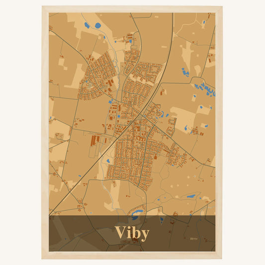 Viby plakat – Firkantet 2026 – Lys pastel brun