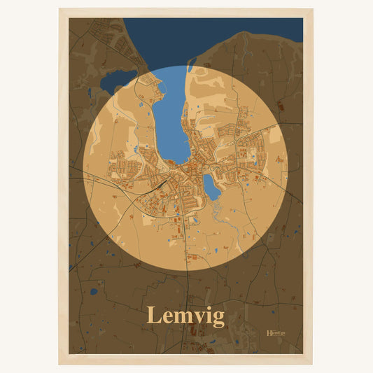 Lemvig plakat – Centrum 2026 – Lys pastel brun