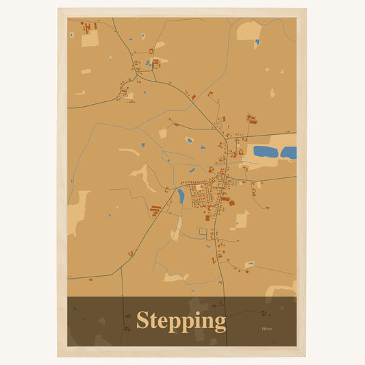 Stepping Plakat – Lys pastel brun