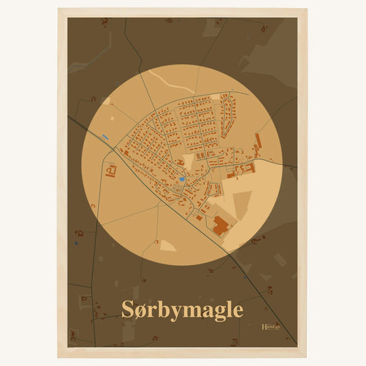 Sørbymagle Plakat – Lys pastel brun