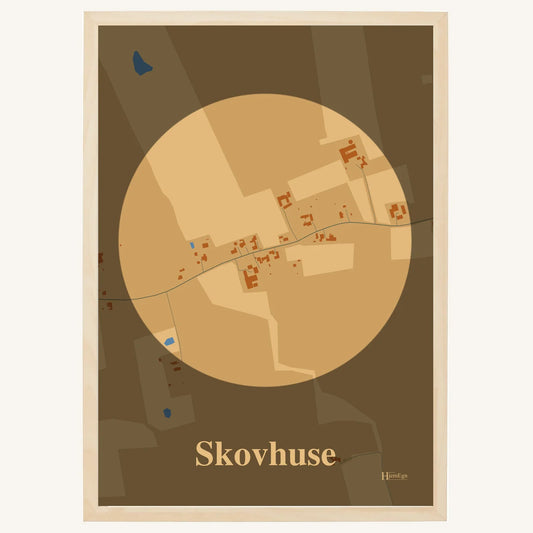 Skovhuse plakat – Centrum 2026 – Lys pastel brun