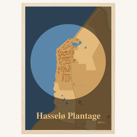 Hasselø Plantage plakat – Centrum 2026 – Lys pastel brun