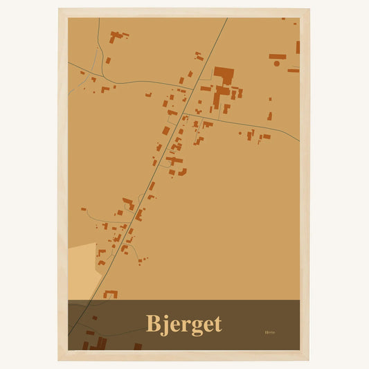 Bjerget plakat – Firkantet 2026 – Lys pastel brun