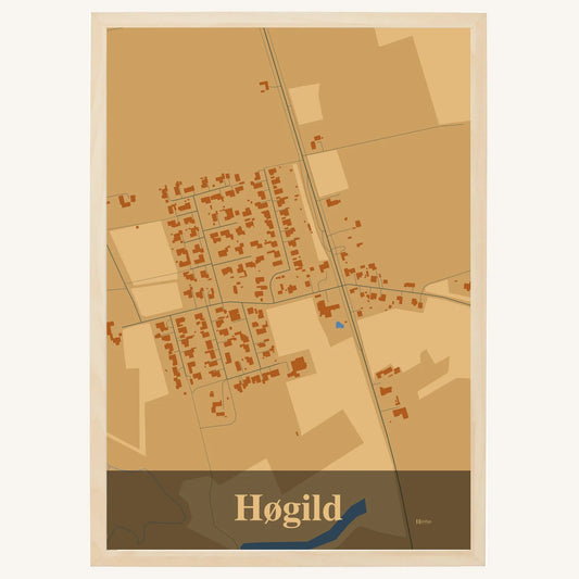 Høgild plakat – Firkantet 2026 – Lys pastel brun