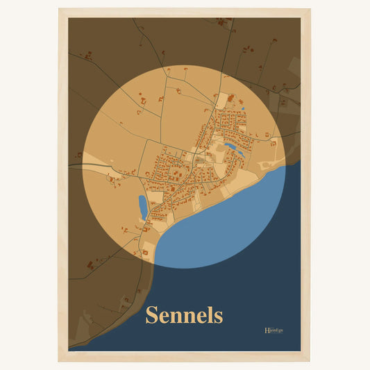 Sennels plakat – Centrum 2026 – Lys pastel brun