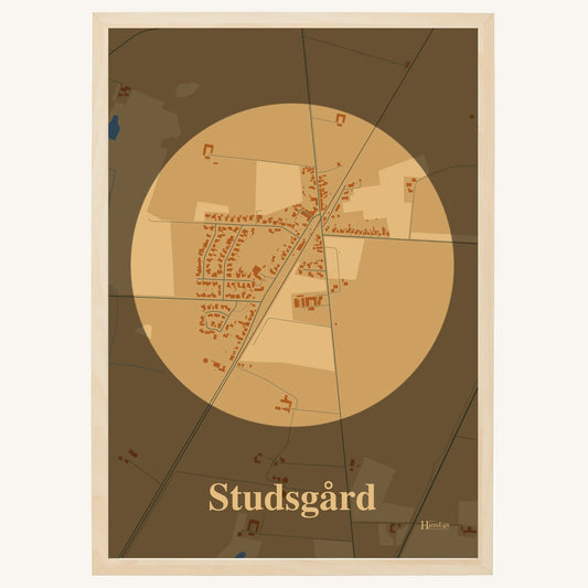 Studsgård plakat – Centrum 2026 – Lys pastel brun