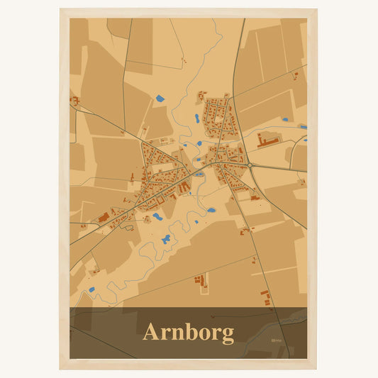 Arnborg plakat – Firkantet 2026 – Lys pastel brun