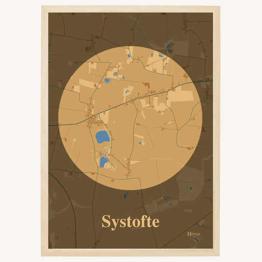 Systofte plakat – Centrum 2026 – Lys pastel brun