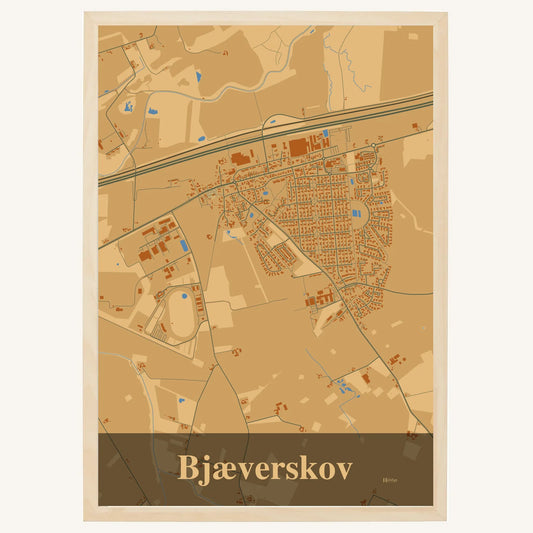 Bjæverskov plakat – Firkantet 2026 – Lys pastel brun