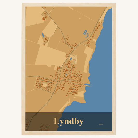 Lyndby plakat – Firkantet 2026 – Lys pastel brun