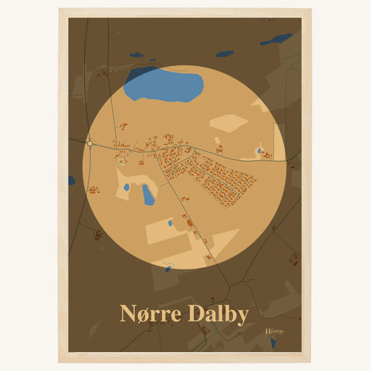 Nørre Dalby plakat – Centrum 2026 – Lys pastel brun