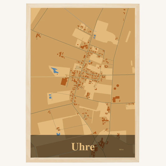 Uhre plakat – Firkantet 2026 – Lys pastel brun